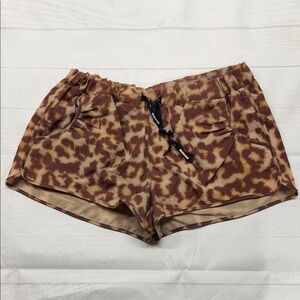 The Upside Sport Leopard Print Women's Running Athletic Activerwear Shorts